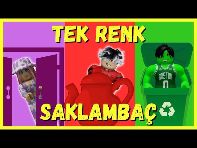 EKİPLE TEK RENK SAKLAMBAÇ ROBLOX HIDE AND SEEK ONE COLOR AYŞEM ECE ARI