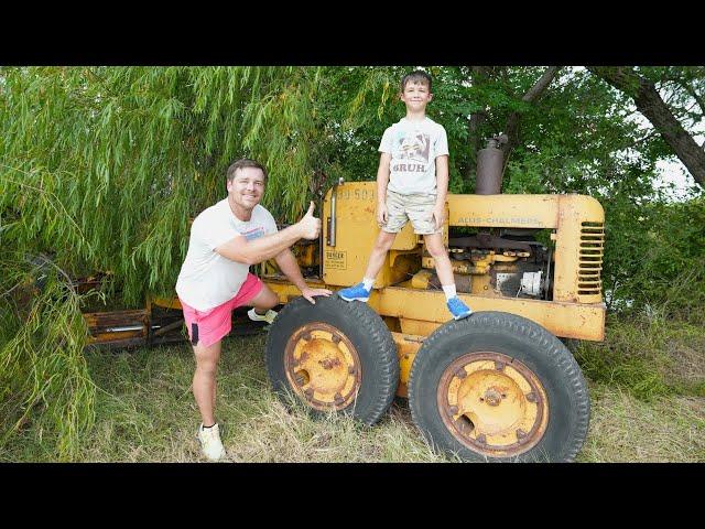 Finding Abandoned Tractor in the Forest | Tractors for kids
