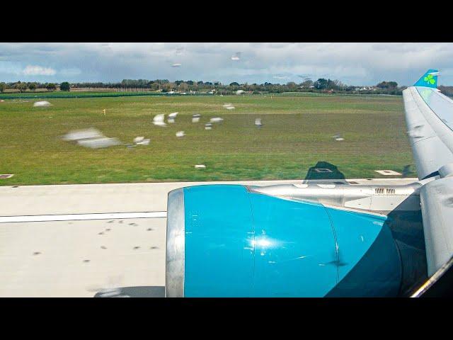 Aer Lingus A330 Multiple BIRD STRIKES on Take Off - Engine Damage & Overweight landing