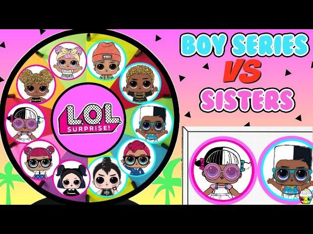 LOL Surprise BOY Series VS Sisters Spinning Wheel Game Fun Surprises