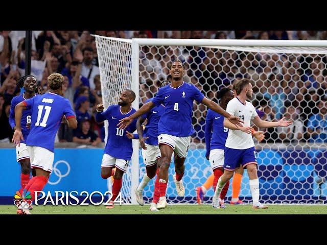 U.S. blanked by host France 3-0 to open Olympic tournament | Paris Olympics | NBC Sports