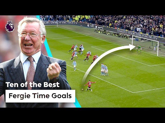 10 FANTASTIC Fergie Time Goals | Manchester United | Premier League