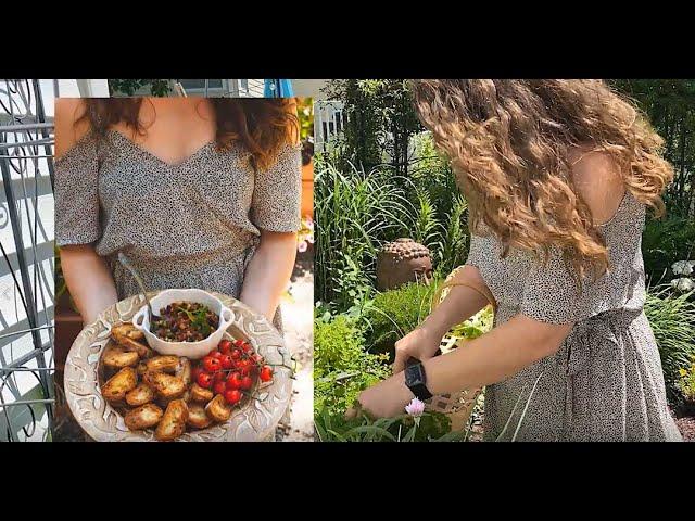 Cooking In The Garden, Testing Zucchini and Eggplant Bruschetta Recipe, Use Up That Squash and Herbs