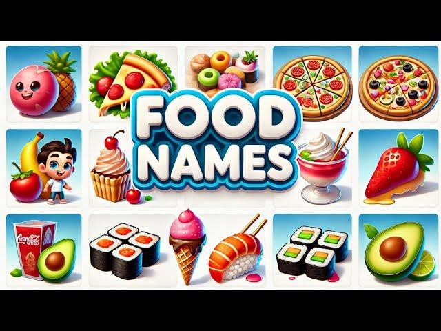 Food Names and Sentences for Kids | Learn English with Fun Pictures!