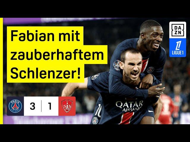 Europameisterlicher Fabian und doppelter Dembele ballern PSG zum Sieg: PSG - Brest | Ligue 1 | DAZN