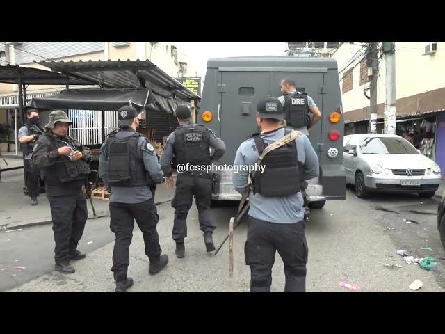 Operação da PCERJ e PMERJ no Complexo do Alemão e da Penha no dia 26/04/2024.