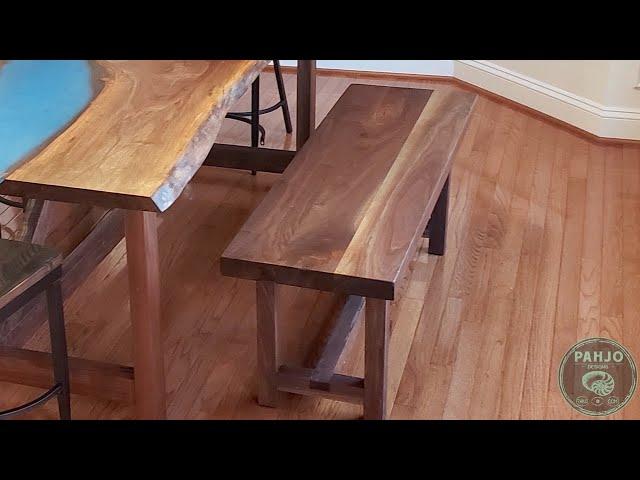 DIY Farmhouse Wood Dining Bench