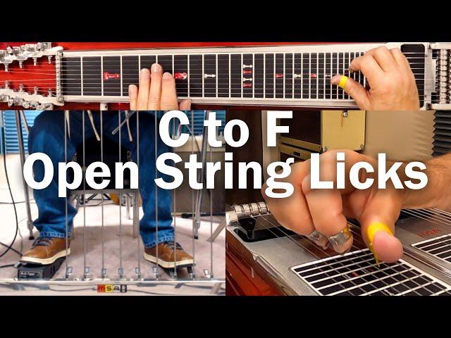 2 Open String Licks Going From C to F | Pedal Steel Guitar Lesson