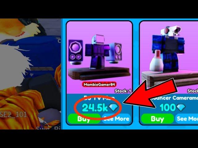 I Got DJ TV MAN For Only 24K Gems!!  (Roblox) | Toilet Tower Defense