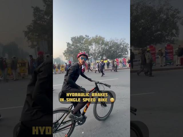 This guy installed Hydraulic Brakes in Single Speed | ₹5k Modification