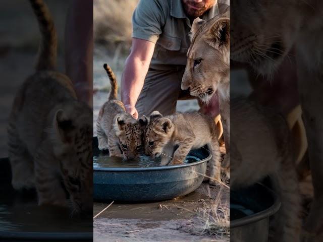 Mother Lion's Struggle for Water