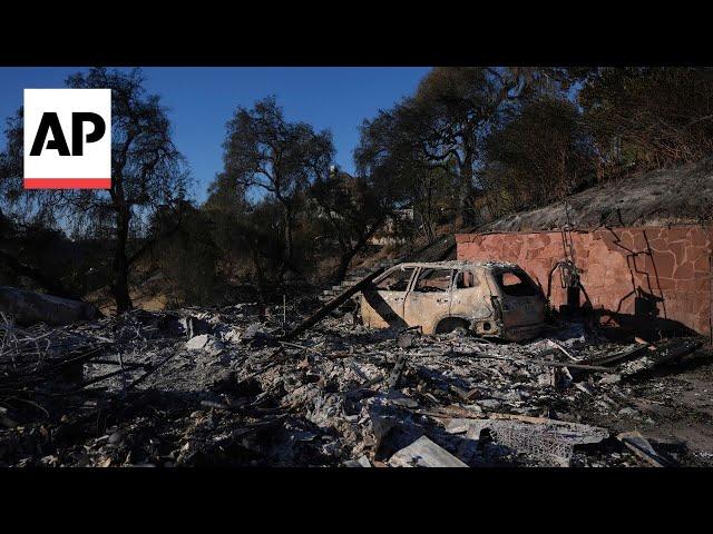 Some Southern California residents return to their homes burned in wildfire