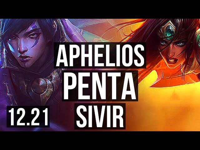 APHELIOS & Lulu vs SIVIR & Yuumi (ADC) | Penta, Legendary, 13/3/6, 300+ games | EUW Master | 12.21