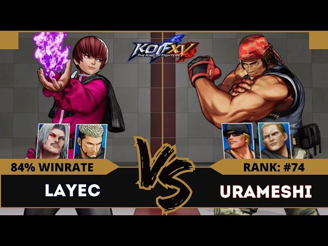 KOFXV⭐LAYEC (Goenitz/Rugal/O.Chris) vs URAMESHI (Clark/Geese/Ralf)⭐Ranked Match - 08/24