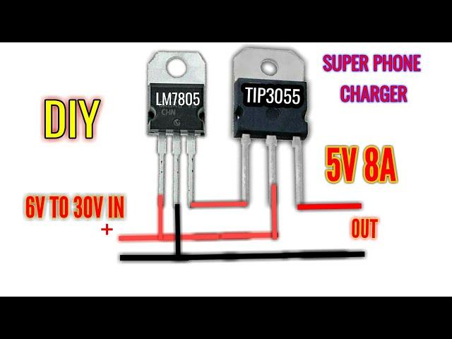 How to make Phone charger 12v To 5v | 8A High Power | 6-30V in out 5V 8A