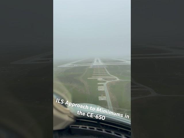 ILS approach to minimums in the Citation VII #privatejet #pilot #travel