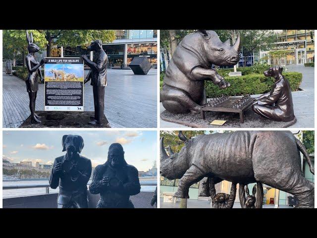 QUEEN’S WALK | London Bridge | Gillie & Marc Sculptures #art #wildlife #animals #travel #london #uk