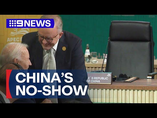 China notably absent from APEC Summit | 9 News Australia