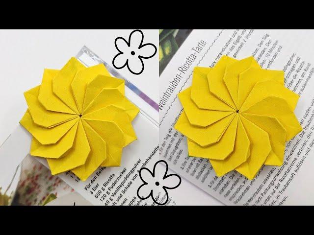 Paper FLOWER BOOKMARK ️ How to make origami bookmarks