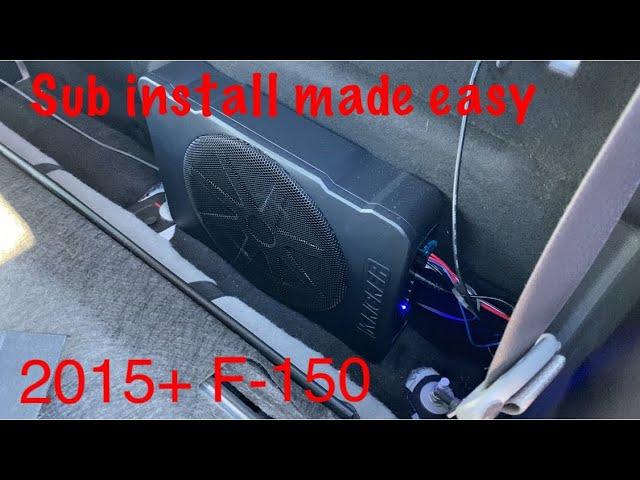 2015+ F-150 subwoofer install made easy. Kicker 10”.