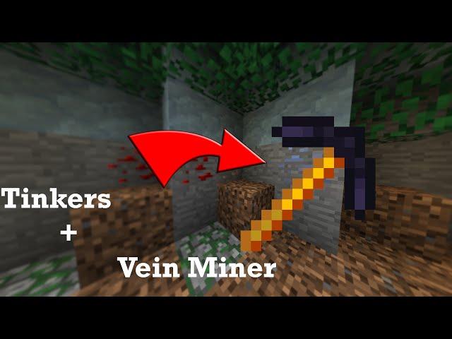 How to Vein Mine Any Block With Any Tool (Tinkers Construct)