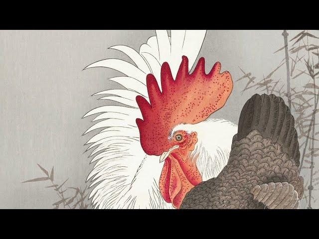 Ohara Koson's Rooster and chicken