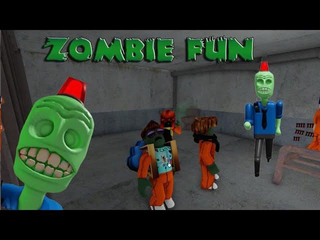 Zombies in New Escape from SIREN COP'S PRISON! (SCARY OBBY) Remastered!