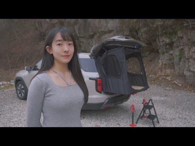 Solo camping in front of a serene cave | NATURE ASMR
