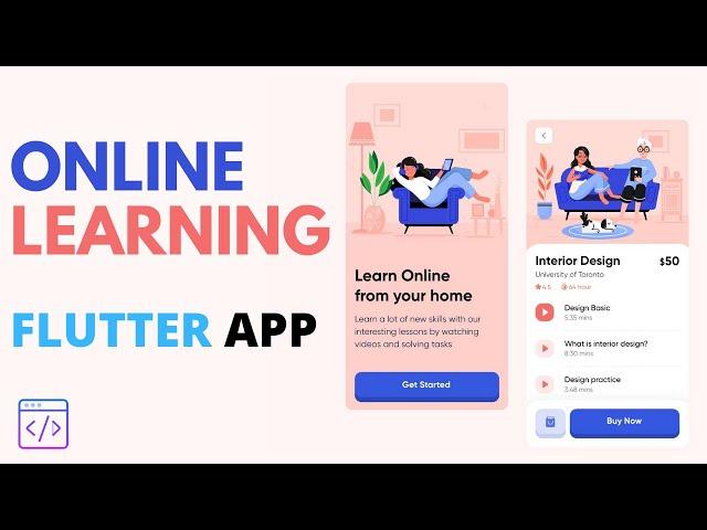 Flutter Online Learning App Concept | Speed Code | GitHub Link