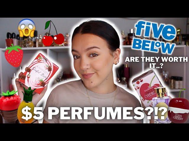 $5 PERFUMES!?!?  FIVE BELOW PERFUME HAUL! PERFUMES DUPES FOR $5!!!!!