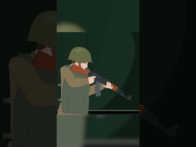 Soviet way of shooting the AK-47 (Different ways to shoot a gun) #shorts