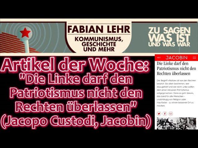 Artikel der Woche: "Die Linke darf den Patriotismus nicht den Rechten überlassen" (Jacopo Custodi)