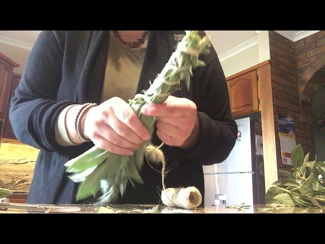 How to make White Sage Smudge Sticks Part 4