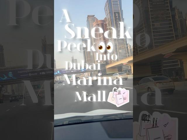A sneak peek into Dubai marina mall #ytshorts #food #dubai #shorts # marina mall
