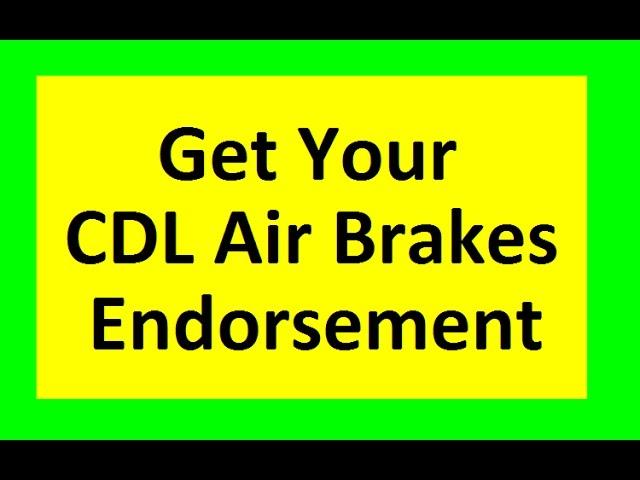CDL Air Brakes Endorsement Exam Questions and Answers 8 Sections