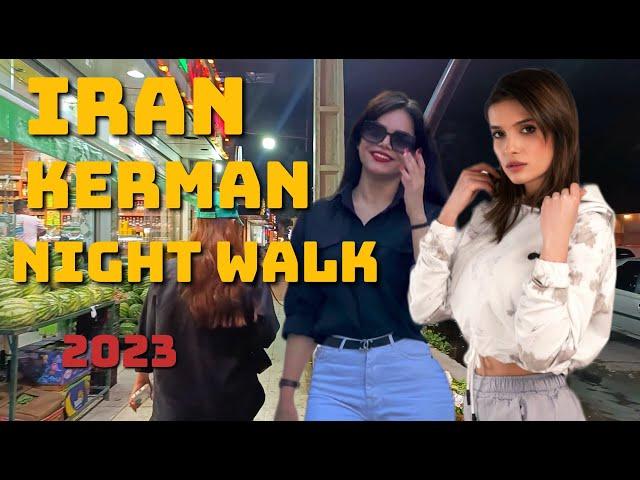 Walking With Ehsan | Iran Kerman night life Kerman st and lifestyle of Iranian people