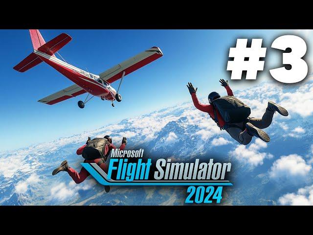 MICROSOFT FLIGHT SIMULATOR 2024 Career Mode Gameplay Walkthrough Part 3 - SKYDIVING