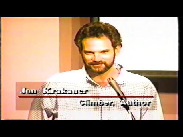 Jon Krakauer · Into Thin Air · 1996 Everest Disaster Presentation