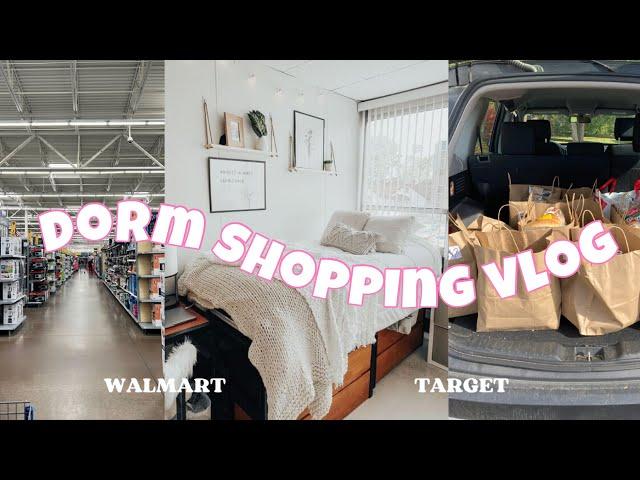 DORM SHOPPING VLOG! target + walmart + more