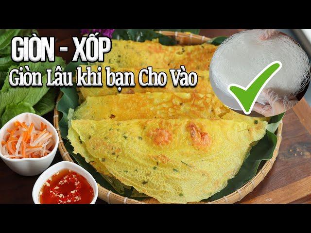 Bánh Xèo giòn lâu khi bạn biết được bí quyết này