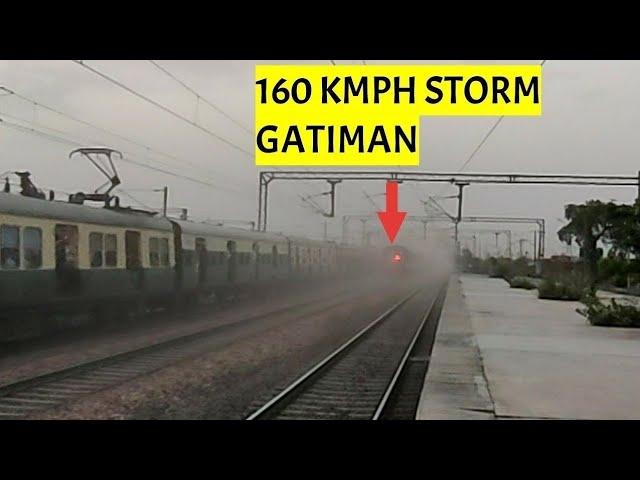 Dangerous WAP5 GATIMAN EXPRESS attacks Asaoti- India's FASTEST TRAIN - INDIAN RAILWAYS