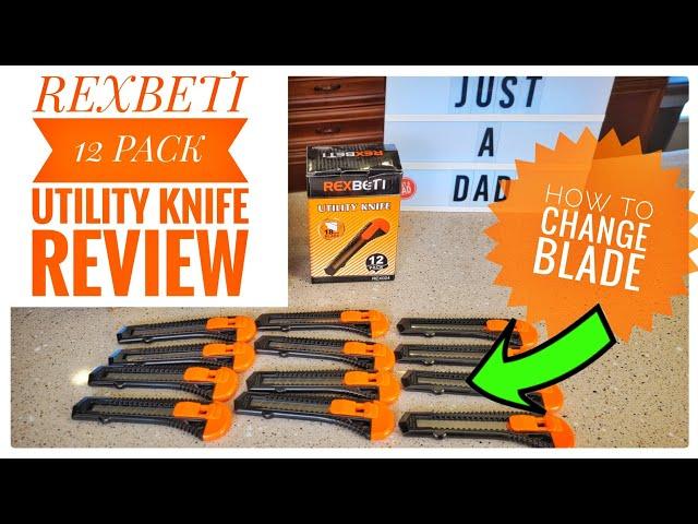 REXBETI Utility Knife Retraceable Box Cutter Review & How To Change Blade