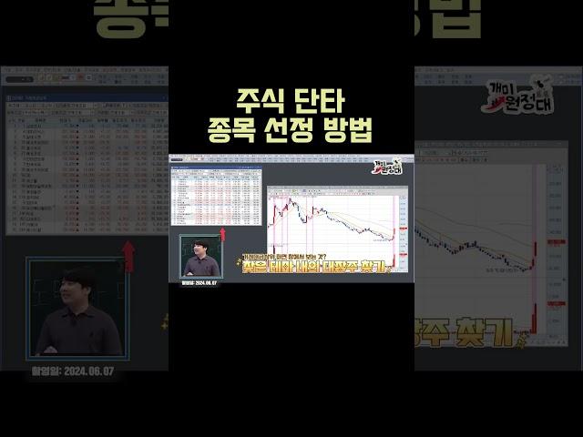 주식 단타 종목 선정 방법 #단타 #주식 #shorts