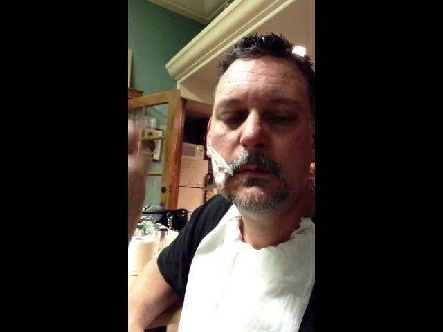 David Eskridge doing Halloween makeup
