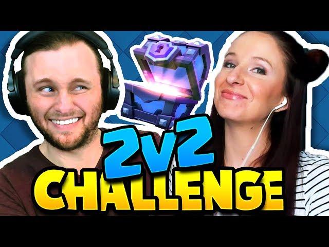 HUSBAND vs WIFE! 2v2! CLASH ROYALE! Silly Decks!
