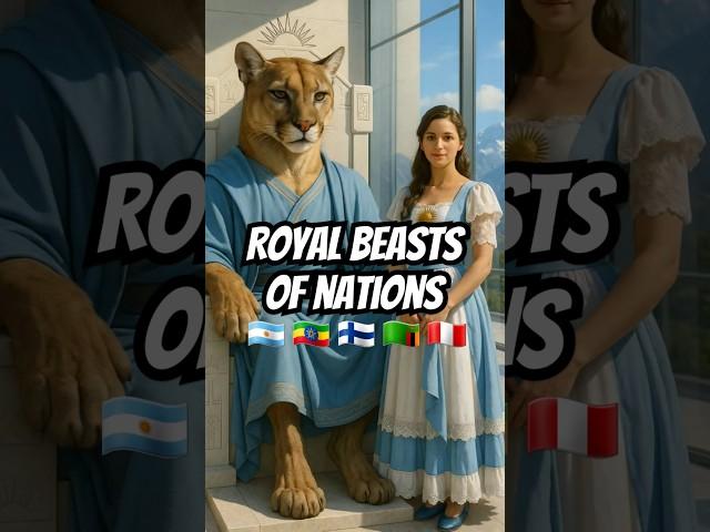 Nations Reimagined  | Argentina, Ethiopia, Finland, Peru & Zambia as Royal Animal Kings #aishorts