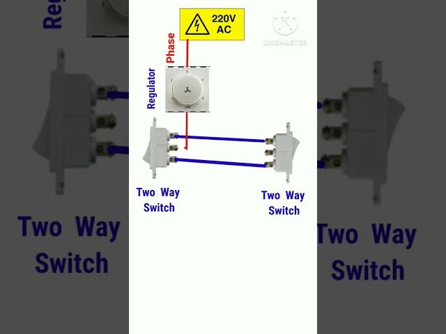 Fan and two way switch connection, fan regulator connection