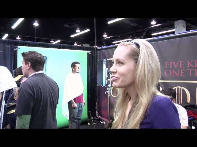 IdeateTV host Lindsey Santefort gets staked - Wondercon 2012