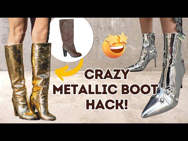 OMG! This Designer Hack! Liquid METALLIC Boots | DIY w/ Orly Shani