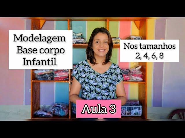 Como fazer Molde Base do Corpo  Infantil. Fácil de fazer Modelagem e Costura